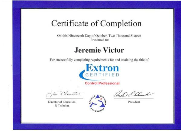 Extron - Jérémie Victor 2016